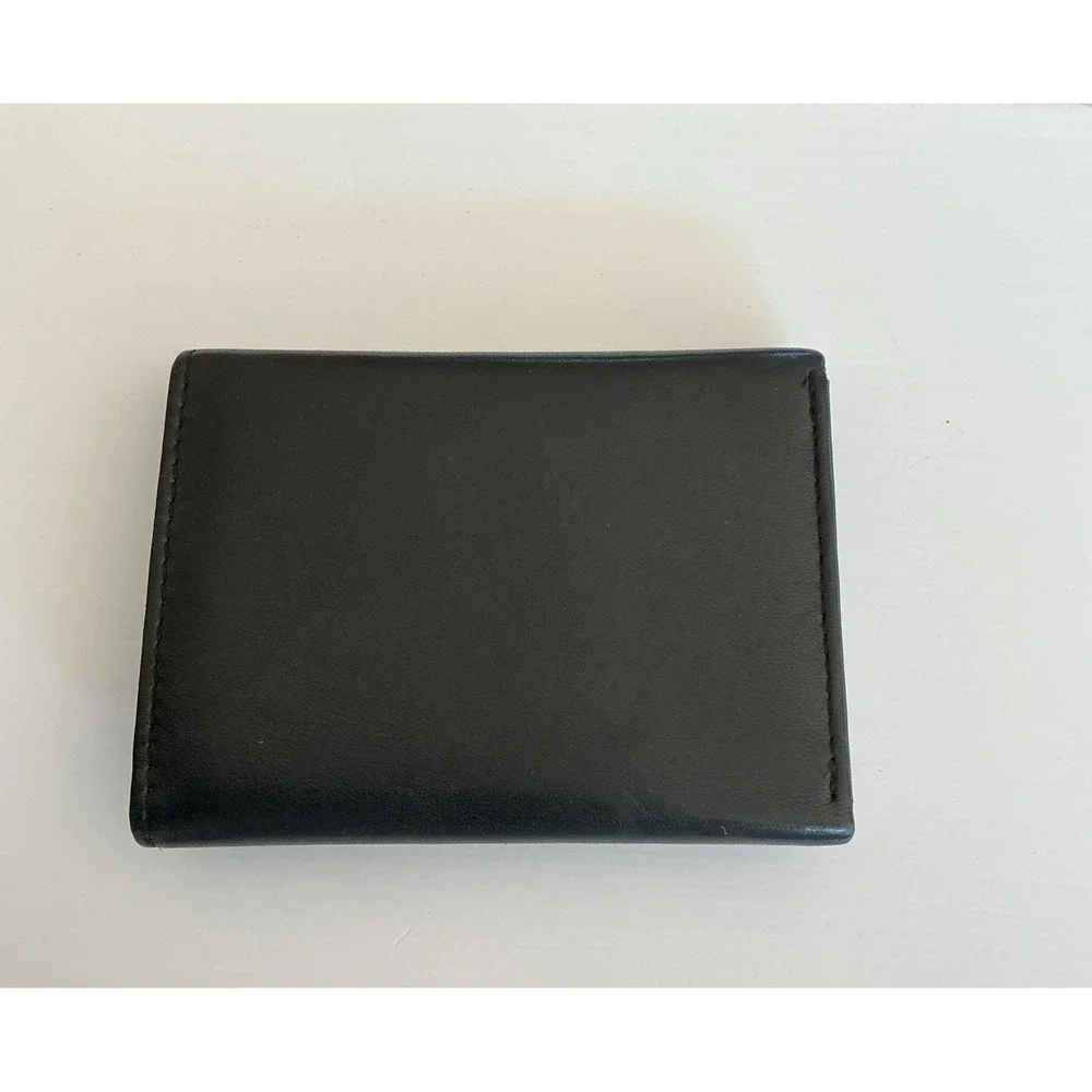 Alpine Swiss Trifold Wallet Mens Genuine Black Leather Classic Red Cross Logo
